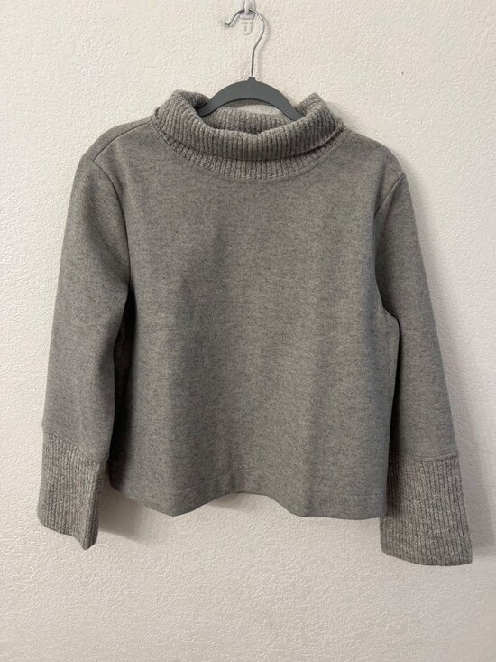 Banana Republic Womens Gray Ribbed Cuff Turtleneck Sweater  size Small - Picture 1 of 7